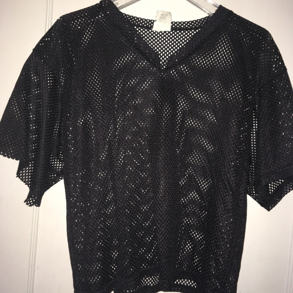 MESH JERSEY CROP TOP - Picture 1 of 1